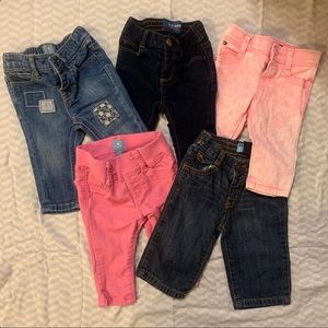 5 pairs jeans 3-6M